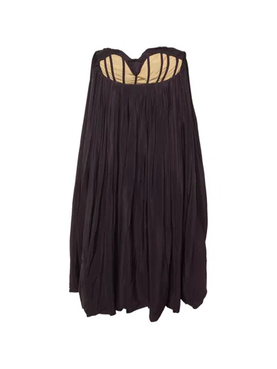 Pre-owned Chloé Pleated Mini Dress In Purple