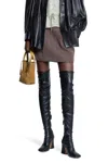 Chloé Pleated Mini Skirt In Check Wool