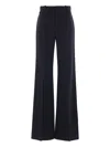 Chloé Flare Trousers In Soft Crepe In Black