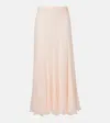 Chloé Women Nude Silk Muslin Fluid Maxi Skirt In Pink