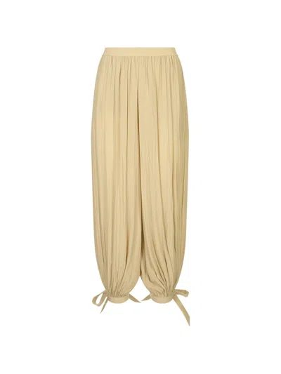 Chloé Pleated Tie-fastening Tapered Trousers In Brown