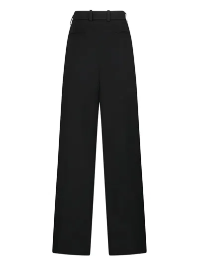 Chloé Pleated Wide-leg Trousers In Black