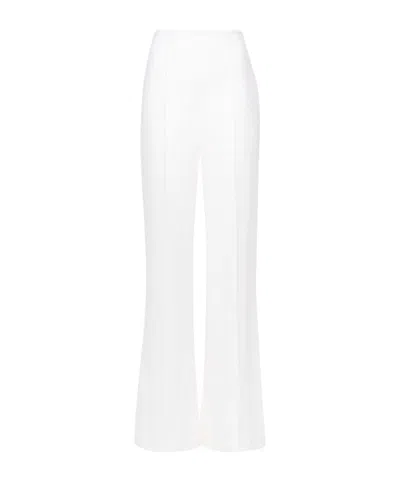 Chloé Pleated Wide-legged Casual Pants In White