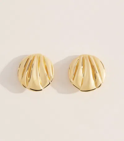 Chloé Pleats Clip-on Earrings In Gold