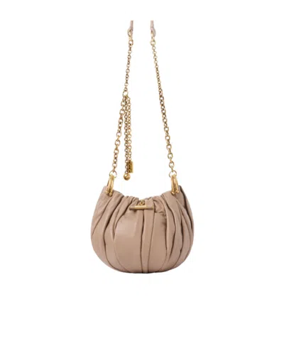 Chloé Plissé Clutch Bag In Nude