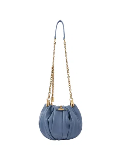Chloé Plissé Crossbody Bag In Blue