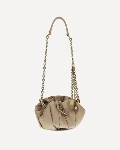 Chloé Plissé Shoulder Bag In Sand