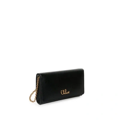 Chloé Pochette À Bandoulière En Cuir In Black