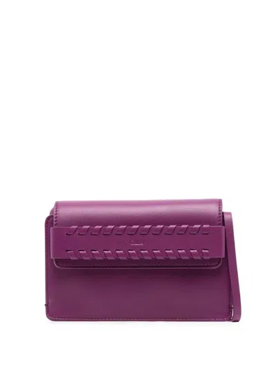 Chloé Mony Clutch Bag In S.purple