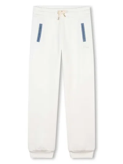 Chloé Kids' Pocket-detail Cotton Track Pants In White