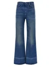 Chloé Snake Capsule High Rise Jeans In Blue