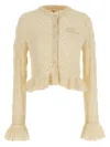 Chloé Pointelle Cardigan Sweaters And Cardigans White