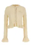 Chloé Wool And Silk Cardigan In White