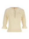 Chloé Chloe' Women Cotton, Alpaca And Silk Top In White