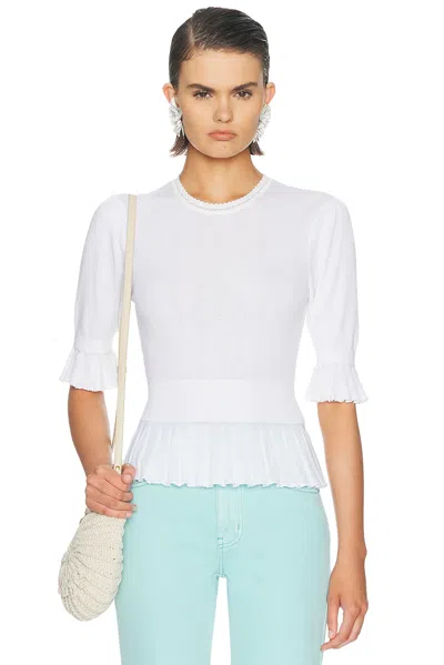 Chloé Pointelle Sweater In White