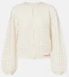 Chloé Milkcolored Wool And Cashmere Knit Cardigan In White