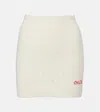 Chloé Chloe Pointelle Wool And Cashmere Miniskirt In Neutral