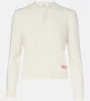Chloé Chloe Pointelle Wool And Cashmere Sweater In White