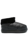 Chloé Polar Faux Shearling-trimmed Ankle Boots In Black
