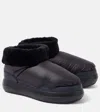 Chloé Polar Faux Shearling-trimmed Ankle Boots In Black