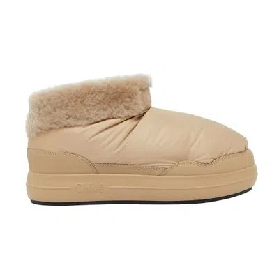 Chloé Polar Flats In Beige