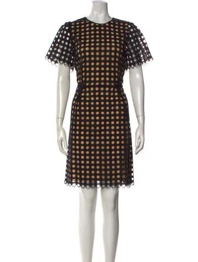Pre-owned Chloé Polka Dot Print Knee-length Dress In Black