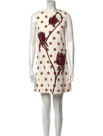 Pre-owned Chloé Polka Dot Print Mini Dress In White