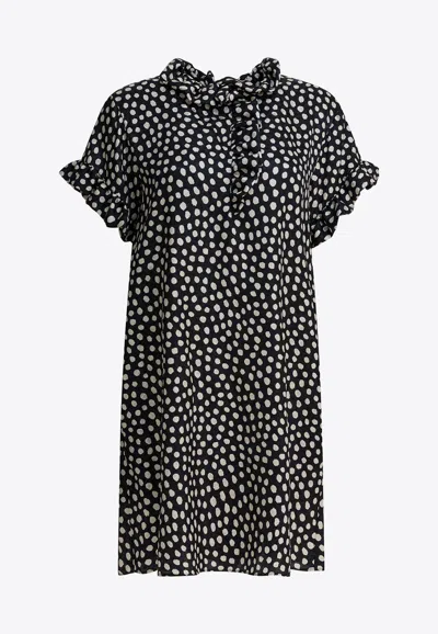 Chloé Polka Dots Mini Dress In Multi