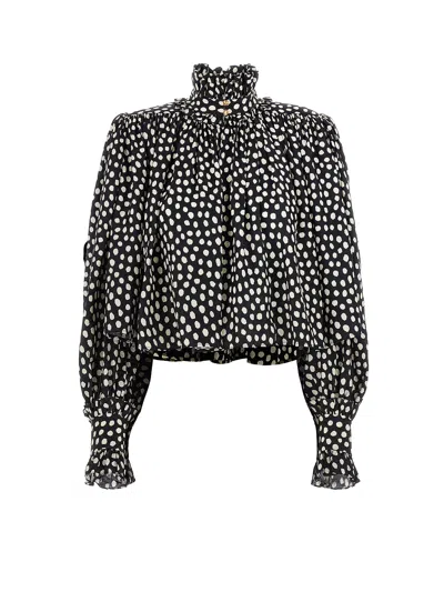 CHLOÉ POLKA-DOTS SILK SHIRT