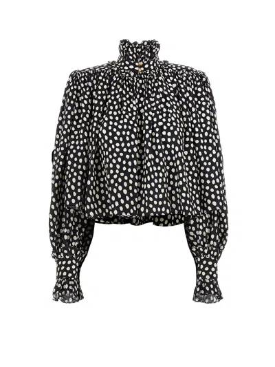 CHLOÉ POLKA-DOTS SILK SHIRT