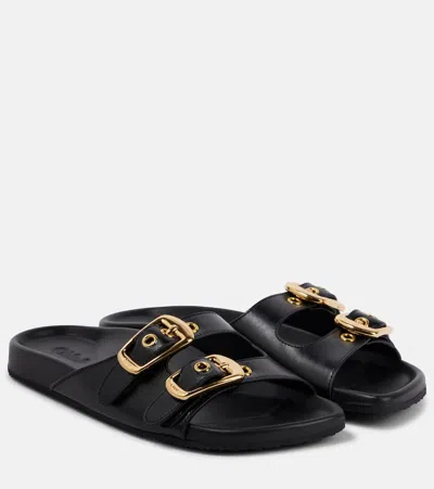 Chloé Polly Double Strap Slide Sandal In Black