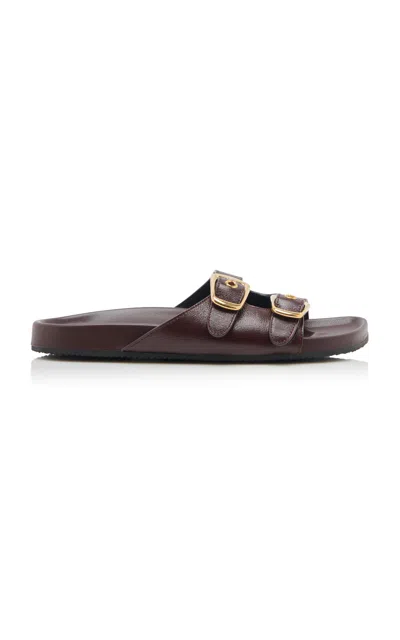 Chloé Polly Double Strap Slide Sandal In Brown
