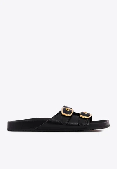 CHLOÉ POLLY LEATHER SLIDES