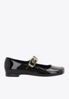 Chloé Polly Mary-jane Ballet Flats In Patent Leather In Black