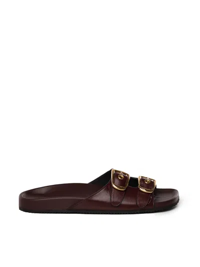 Chloé Polly Double Strap Slide Sandal In Brown