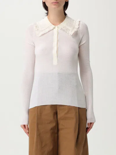 CHLOÉ POLO SHIRT CHLOÉ WOMAN COLOR WHITE,H16495001
