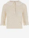 Chloé Polo Shirt With Lace Collar