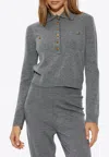 Chloé Embellished Wool And Cashmere-blend Polo Sweater