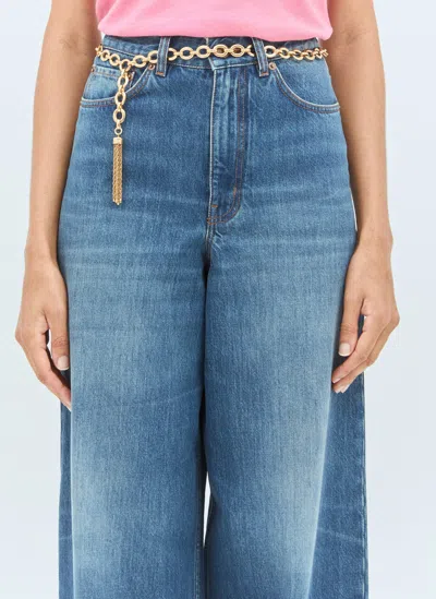 Chloé Pompoms Belt In Gold