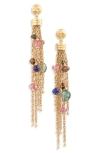 Chloé Chloe The Pompoms Tassel Drop Earrings In Vintage Gold