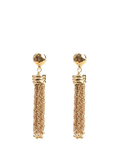 Chloé Pompoms Earrings In Gold