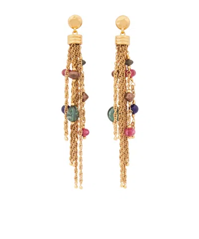 Chloé Pompoms Earrings In Yellow