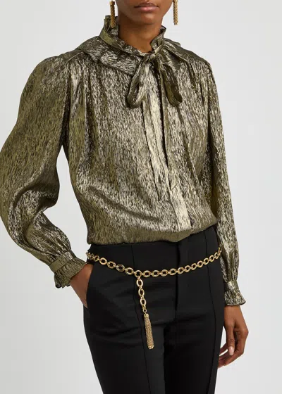Chloé Chloe Pompoms Tassle Gold-tone Brass Belt