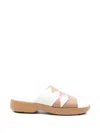 Chloé Poolette Embroidery Sandals In White