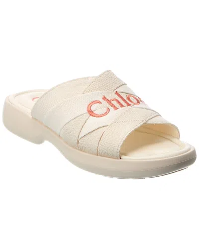 Chloé Poolette Linen Sandal In Multi