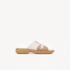 Chloé Poolette Embroidery Sandals In White