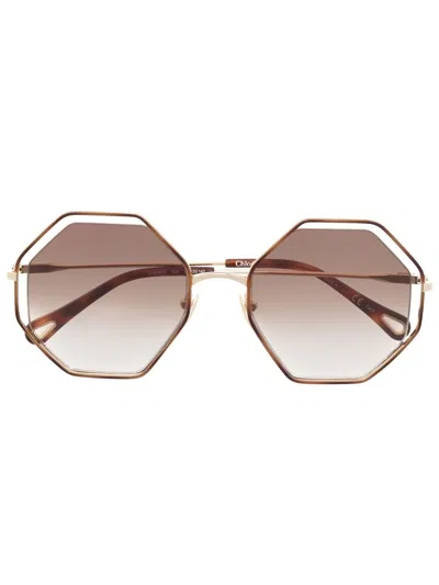 Chloé Poppy Petite Sunglasses In Braun