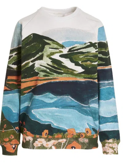 Chloé Poppy Printed Crewneck Sweatshirt In Multicolour