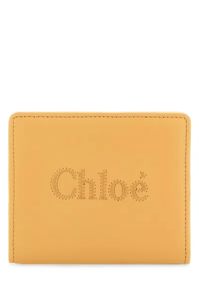 CHLOÉ CHLOE PEACH LEATHER WALLET