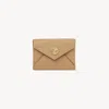 Chloé Envelope Card Holder In Grained Leather Beige Size Onesize 100% Goatskin